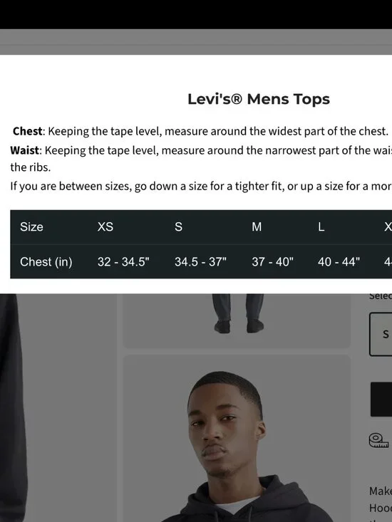 Levi's Relaxed Graphic Hoodie in Caviar - Brand New - Size S - Picture 7 of 7